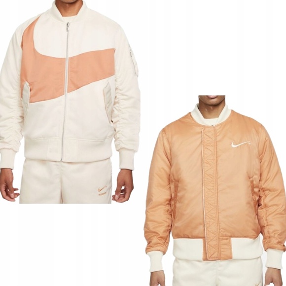 Nike Sportswear Reversible Bomber Jacket DD6055-219 (Pearl White/Light Cognac) - Picture 2 of 7